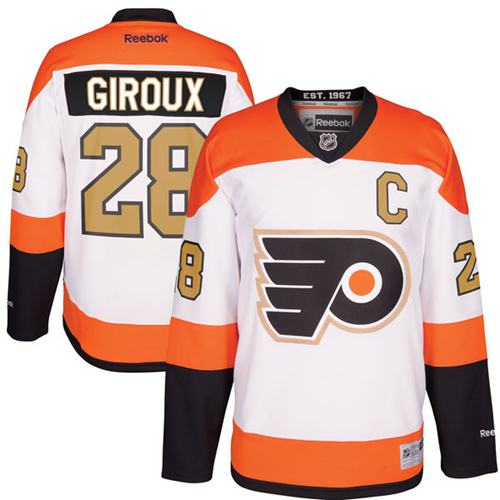 Flyers #28 Claude Giroux White 3rd Stitched NHL Jersey Flyers #28 Claude Giroux White 3rd Stitched NHL Jersey