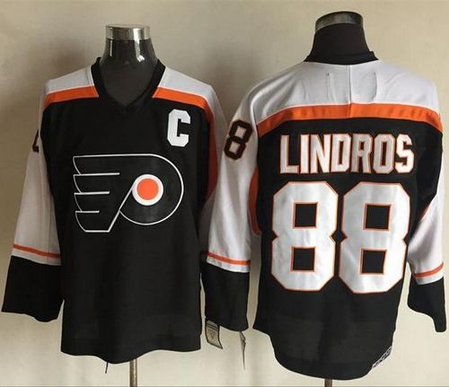 Flyers #88 Eric Lindros Black CCM Throwback Stitched NHL Jersey Flyers #88 Eric Lindros Black CCM Throwback Stitched NHL Jersey