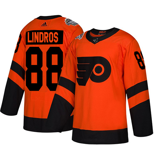 Flyers #88 Eric Lindros Orange Authentic 2019 Stadium Series Women's Stitched Hockey Jersey
