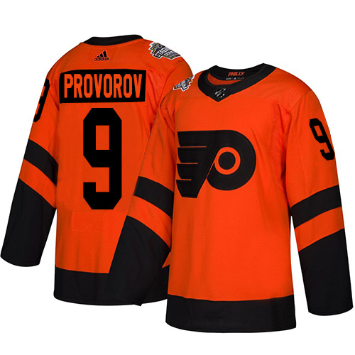 Flyers #9 Ivan Provorov Orange Authentic 2019 Stadium Series Stitched Youth Hockey Jersey