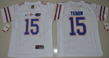 Gators #15 Tim Tebow White Embroidered Youth NCAA Jersey Gators #15 Tim Tebow White Embroidered Youth NCAA Jersey