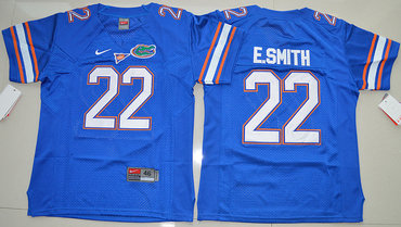 Gators #22 E.Smith Blue Embroidered Youth NCAA Jersey