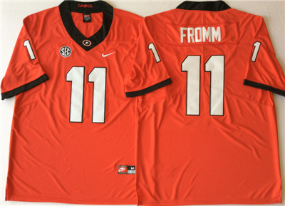 Georgia Bulldogs #11 Jake Fromm Red College Football Jersey Georgia Bulldogs #11 Jake Fromm Red College Football Jersey