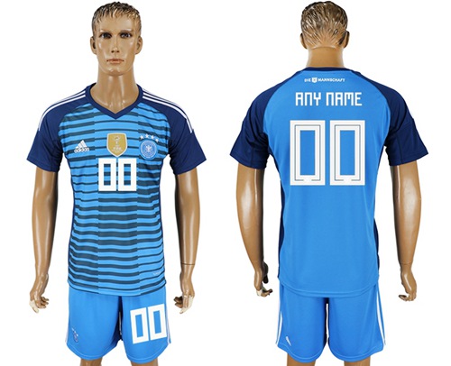 Germany Personalized Blue Soccer Country Jersey