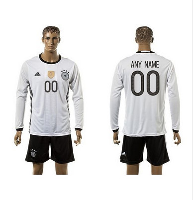 Germany Personalized Home Long Sleeve Soccer Country Jersey Germany Personalized Home Long Sleeve Soccer Country Jersey