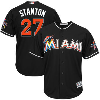 Giancarlo Stanton Miami Marlins Majestic 2017 All-Star Game Alternate Cool Base Replica Jersey with Patch - Black