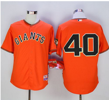 Giants #40 Madison Bumgarner Orange Old Style Giants Stitched MLB Jersey Giants #40 Madison Bumgarner Orange Old Style Giants Stitched MLB Jersey