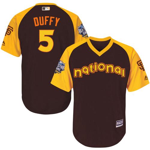 Giants #5 Matt Duffy Brown 2016 All-Star National League Stitched Youth MLB Jersey Giants #5 Matt Duffy Brown 2016 All-Star National League Stitched Youth MLB Jersey