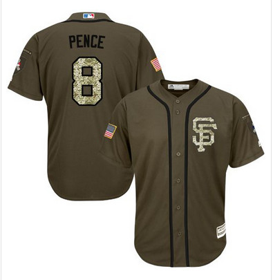 Giants #8 Hunter Pence Green Salute to Service Stitched MLB Jersey Giants #8 Hunter Pence Green Salute to Service Stitched MLB Jersey