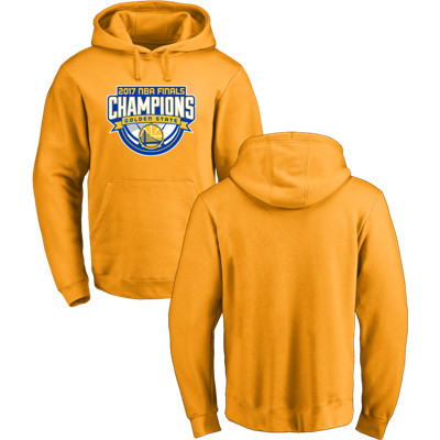 Golden State Warriors 2017 NBA Champions Yellow Men's Pullover Hoodie