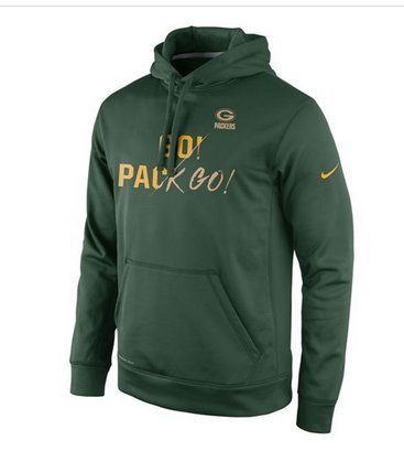 Green Bay Packers Nike Gold Collection KO Pullover Performance Hoodie Green