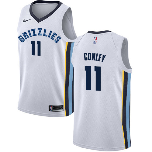 Grizzlies #11 Mike Conley White Youth Basketball Swingman Association Edition Jersey