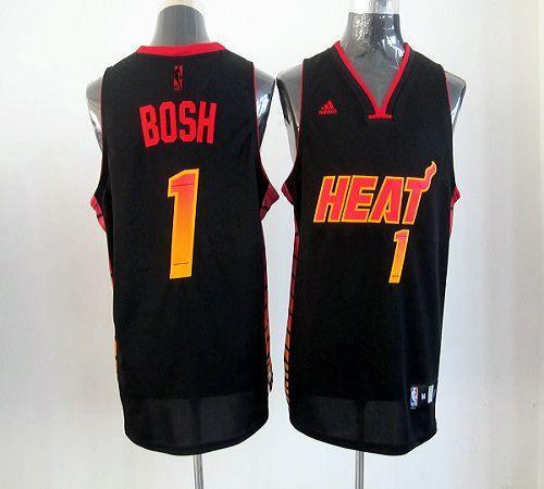 Heat #1 Chris Bosh Black Stitched NBA Vibe Jersey Heat #1 Chris Bosh Black Stitched NBA Vibe Jersey