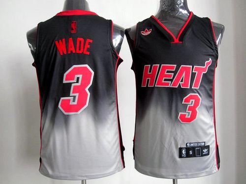 Heat #3 Dwyane Wade Black Grey Fadeaway Fashion Stitched NBA Jersey Heat #3 Dwyane Wade Black Grey Fadeaway Fashion Stitched NBA Jersey