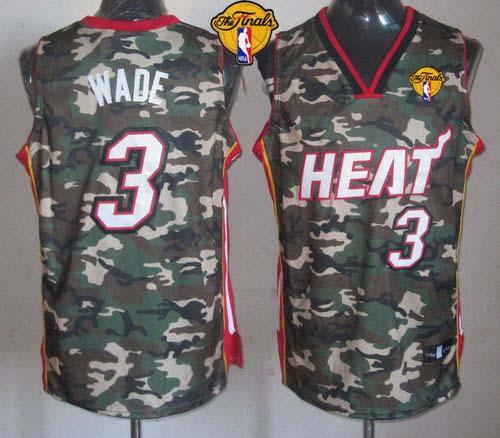 Heat #3 Dwyane Wade Camo Stealth Collection Finals Patch Stitched NBA Jersey Heat #3 Dwyane Wade Camo Stealth Collection Finals Patch Stitched NBA Jersey