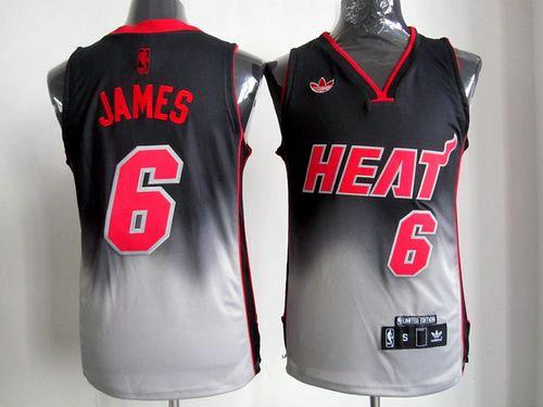 Heat #6 LeBron James Black Grey Fadeaway Fashion Stitched NBA Jersey Heat #6 LeBron James Black Grey Fadeaway Fashion Stitched NBA Jersey