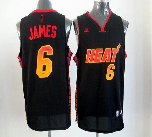 Heat #6 LeBron James Black Stitched NBA Vibe Jersey Heat #6 LeBron James Black Stitched NBA Vibe Jersey