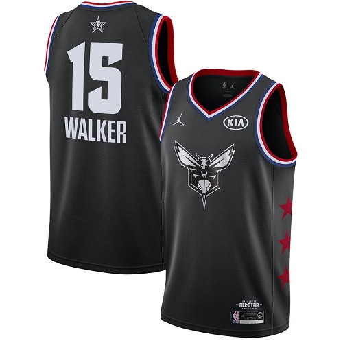 Hornets #15 Kemba Walker Black Basketball Jordan Swingman 2019 All-Star Game Jersey Hornets #15 Kemba Walker Black Basketball Jordan Swingman 2019 All-Star Game Jersey