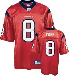 Houston Texans #8 Carr Men's Stitched NFL Custome Jersey