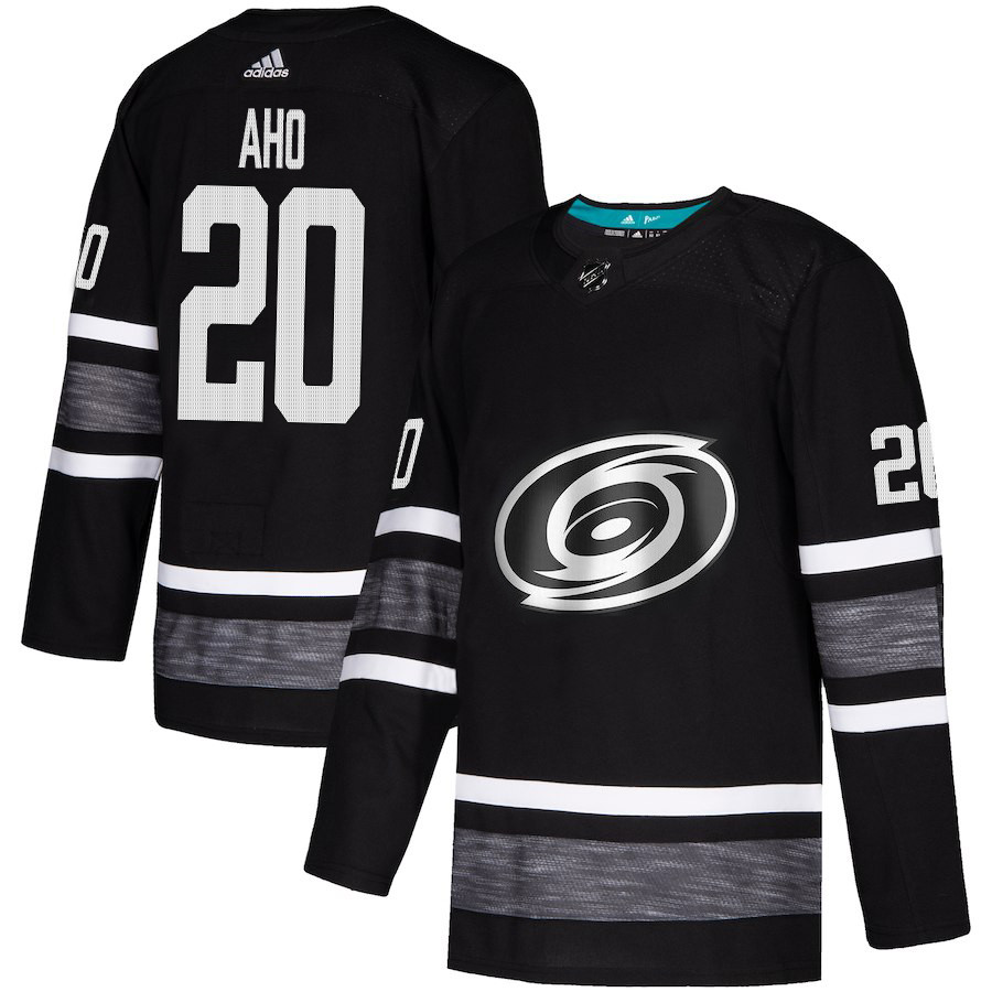 Hurricanes #20 Sebastian Aho Black Authentic 2019 All-Star Stitched Youth Hockey Jersey