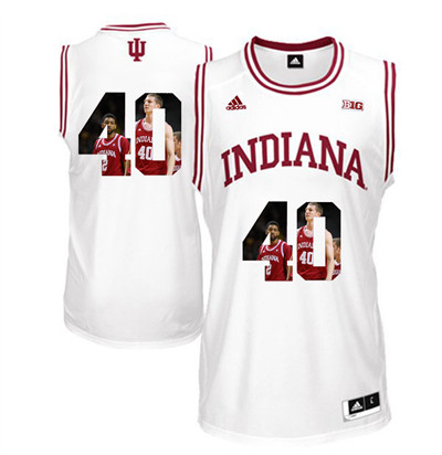 Indiana Hoosiers 40 Cody Zeller White With Portrait Print College Basketball Jersey Indiana Hoosiers 40 Cody Zeller White With Portrait Print College Basketball Jersey