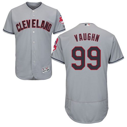 Indians #99 Ricky Vaughn Grey Flexbase Authentic Collection Stitched MLB Jersey Indians #99 Ricky Vaughn Grey Flexbase Authentic Collection Stitched MLB Jersey