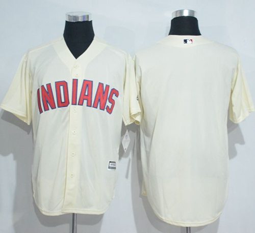 Indians Blank Cream New Cool Base Stitched MLB Jersey Indians Blank Cream New Cool Base Stitched MLB Jersey