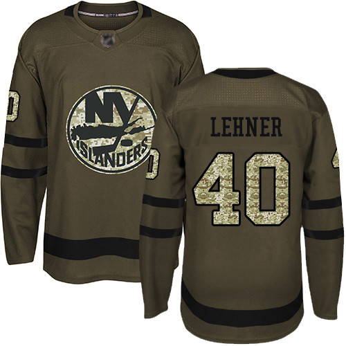 Islanders #40 Robin Lehner Green Salute to Service Stitched Hockey Jersey