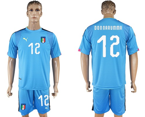 Italy #12 Donna Rumma Blue Goalkeeper Soccer Country Jersey Italy #12 Donna Rumma Blue Goalkeeper Soccer Country Jersey