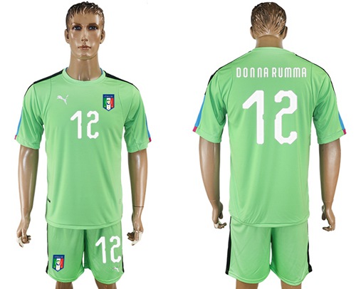 Italy #12 Donna Rumma Green Goalkeeper Soccer Country Jersey Italy #12 Donna Rumma Green Goalkeeper Soccer Country Jersey