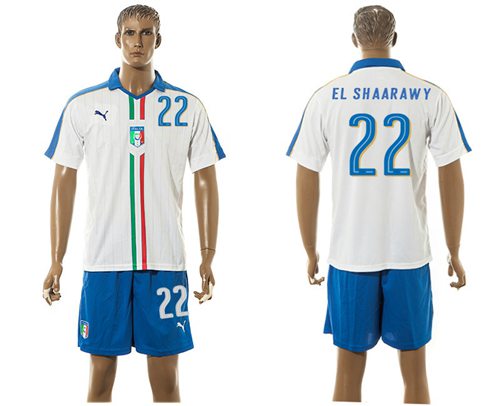 Italy #22 EL Shaarawy Away Soccer Country Jersey Italy #22 EL Shaarawy Away Soccer Country Jersey