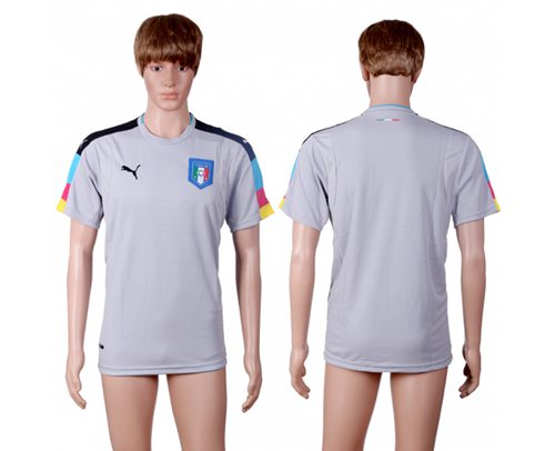 Italy Blank Grey Goalkeeper Soccer Country Jersey Italy Blank Grey Goalkeeper Soccer Country Jersey