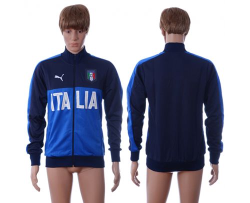 Italy Home Soccer Jackets Blue