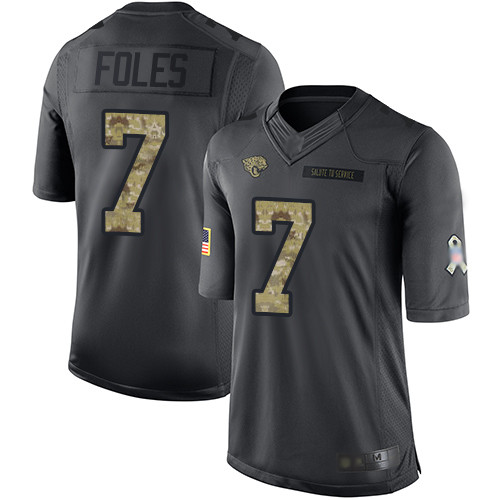 Jaguars #7 Nick Foles Black Youth Stitched Football Limited 2016 Salute to Service Jersey Jaguars #7 Nick Foles Black Youth Stitched Football Limited 2016 Salute to Service Jersey