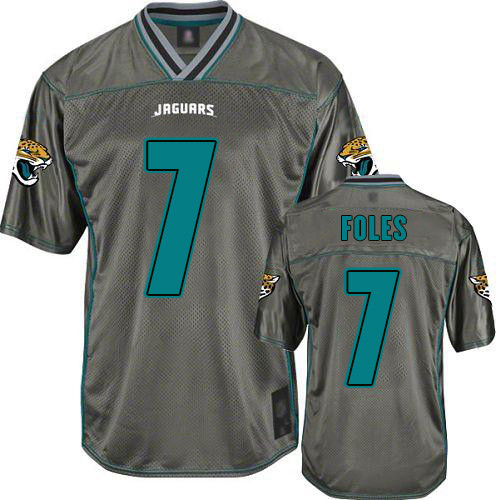 Jaguars #7 Nick Foles Grey Youth Stitched Football Elite Vapor Jersey Jaguars #7 Nick Foles Grey Youth Stitched Football Elite Vapor Jersey