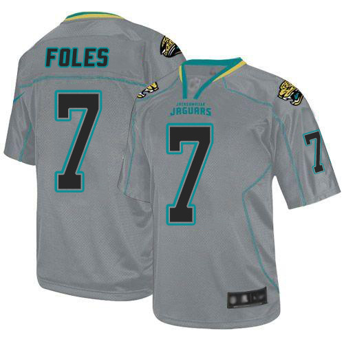 Jaguars #7 Nick Foles Lights Out Grey Youth Stitched Football Elite Jersey Jaguars #7 Nick Foles Lights Out Grey Youth Stitched Football Elite Jersey