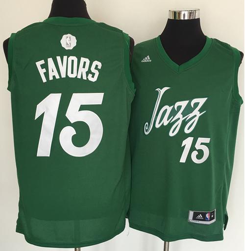 Jazz #15 Derrick Favors Green 2016-2017 Christmas Day Stitched NBA Jersey Jazz #15 Derrick Favors Green 2016-2017 Christmas Day Stitched NBA Jersey