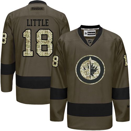 Jets #18 Bryan Little Green Salute to Service Stitched NHL Jersey Jets #18 Bryan Little Green Salute to Service Stitched NHL Jersey