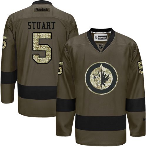 Jets #5 Mark Stuart Green Salute to Service Stitched NHL Jersey Jets #5 Mark Stuart Green Salute to Service Stitched NHL Jersey
