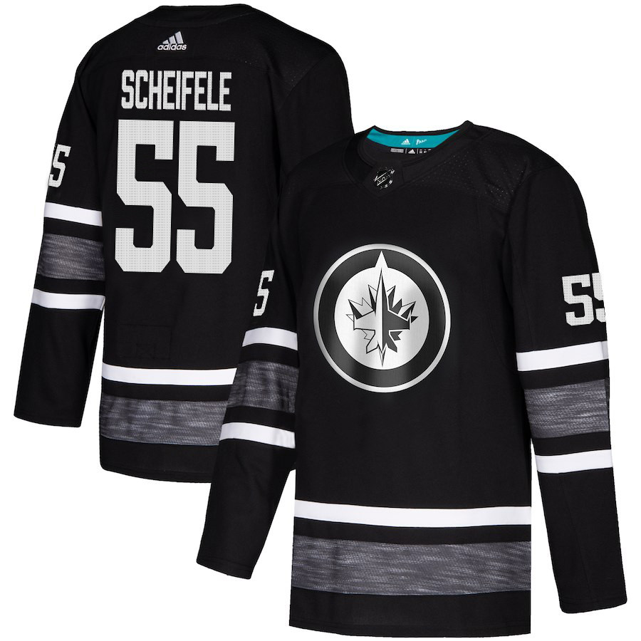 Jets #55 Mark Scheifele Black Authentic 2019 All-Star Stitched Youth Hockey Jersey