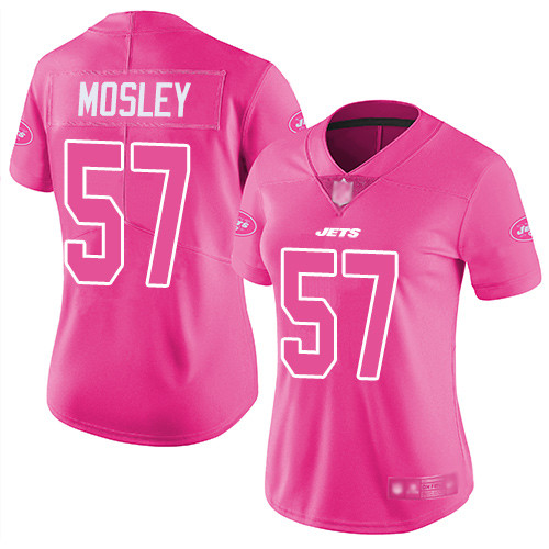 Jets #57 C.J. Mosley Pink Women's Stitched Football Limited Rush Fashion Jersey Jets #57 C.J. Mosley Pink Women's Stitched Football Limited Rush Fashion Jersey