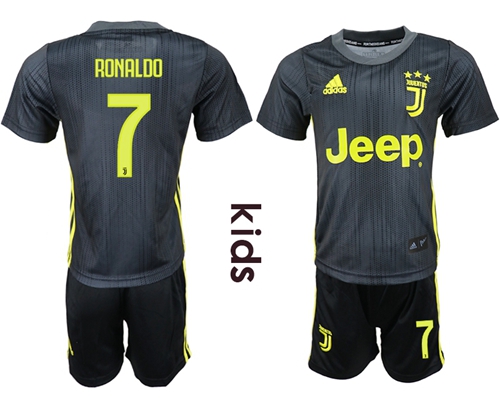 Juventus #7 Ronaldo Third Kid Soccer Club Jersey