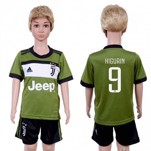 Juventus #9 Higuain Sec Away Kid Soccer Club Jersey