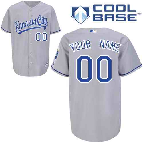 Kansas City Royals Grey Man Custom Jerseys
