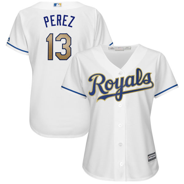 Kansas City Royals Salvador Perez Customized Women MLB Jersey Kansas City Royals Salvador Perez Customized Women MLB Jersey