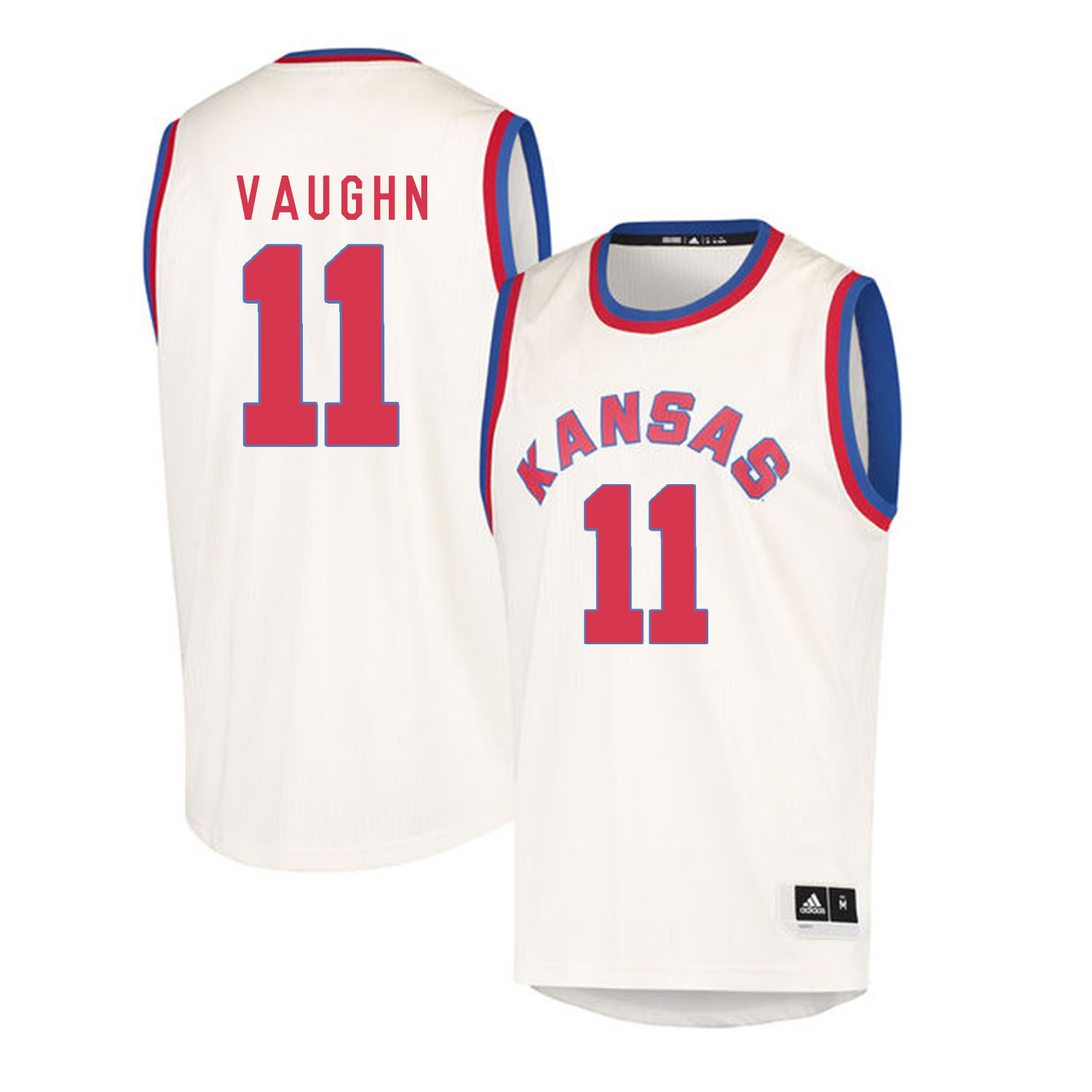 Kansas Jayhawks #11 Jacque Vaughn Cream Throwback College Basketball Jersey