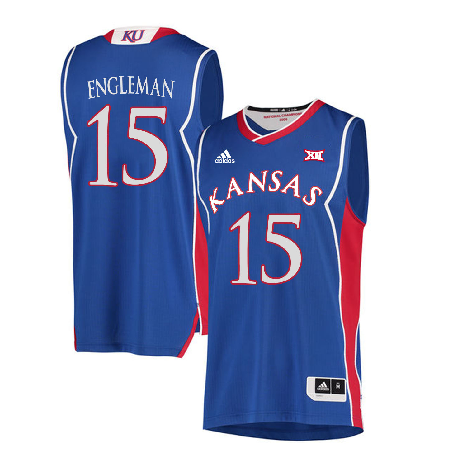 Kansas Jayhawks #15 Howard Engleman Blue Throwback College Basketball Jersey