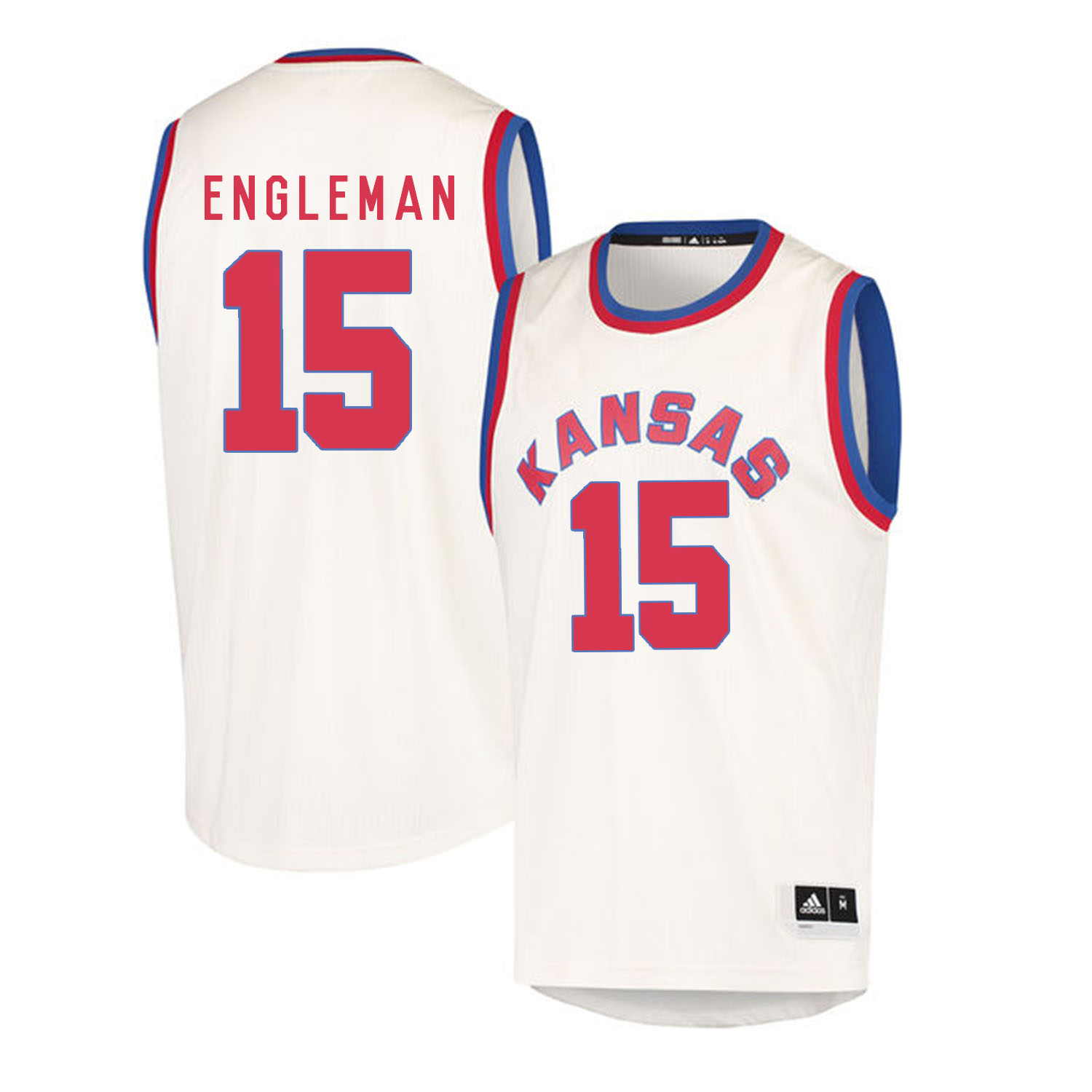 Kansas Jayhawks #15 Howard Engleman Cream Throwback College Basketball Jersey