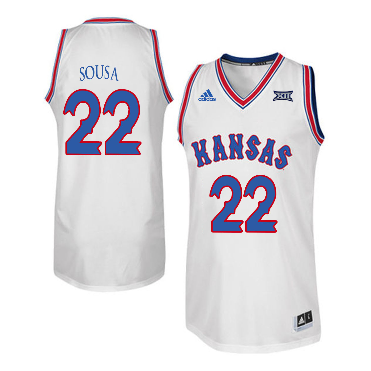 Kansas Jayhawks #22 Silvio De Sousa White Throwback College Basketball Jersey