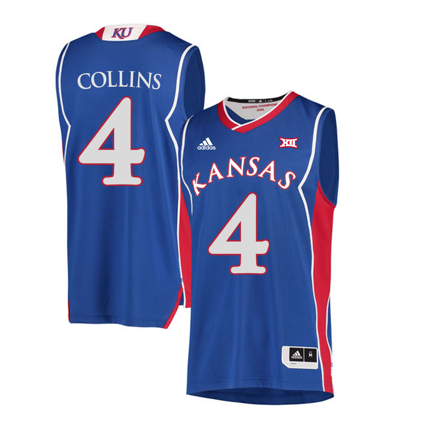 Kansas Jayhawks #4 Sherron Collins Blue Throwback College Basketball Jersey